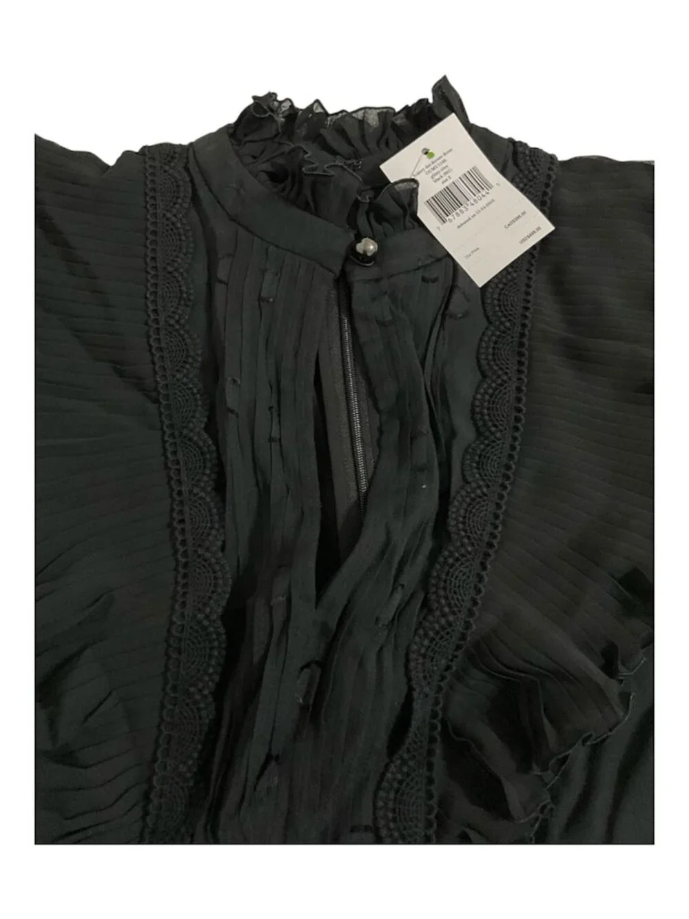 Kate Spade Silk Bakery Dot Devore Black Dress Women’s 2 NWT $498 MSRP - Picture 4 of 9